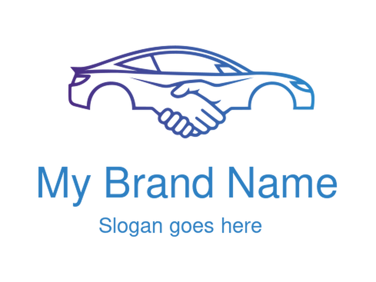 Car Handshake Logo Design for Automotive Sales and Services